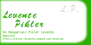 levente pikler business card